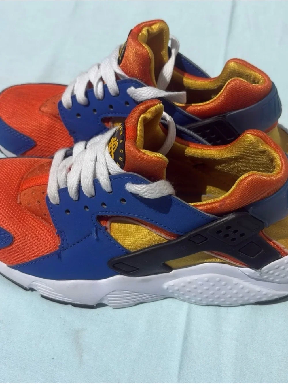 Nike Huarache Unisex Kids US 5 Low Top Lace-Up Sneakers Colorblock Blue